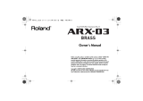 Roland ARX-03 BRASS Owner's manual