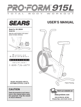 Pro-Form SEARS 915L User manual