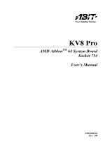 Abit KV8 PRO User manual