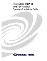 Crestron infiNet EX CEN-RFGW-EX User manual