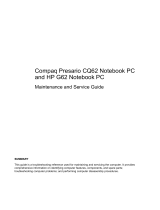 Compaq G62-b00 Notebook PC series User guide