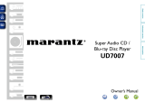 Marantz UD7007 Owner's manual