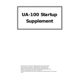 Roland UA-100 Owner's manual