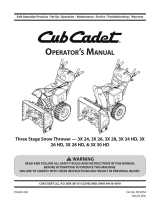 Cub Cadet 3X 26 User manual