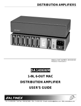 Altinex 6 Out Mac Distribution Amplifier DA1406WM User manual