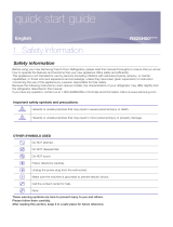 Samsung RS25H5005SL Quick start guide