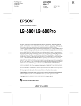 Epson 24-PIN DOT MATRIX PRINTER LQ-680 User manual