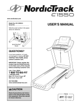 NordicTrack C 1550 User manual