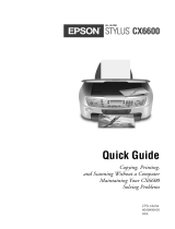 Epson CX6600 - Stylus Photo Printer User manual