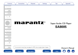 Marantz SA8005 Owner's manual