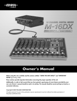 Edirol M-16DX Owner's manual
