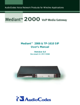AudioCodes Mediant TP-1610 H.323 User manual