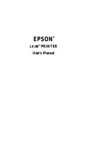 Epson LX-86 User manual