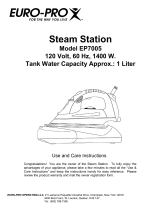 Euro-Pro STEAM STATION EP7005 User manual