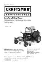 Craftsman ZT Zero 17 User manual