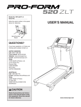 Pro-Form 520 Zlt Treadmill User manual