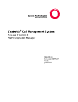 Lucent Technologies CentreVu Release 3 Version 8 Alarm Origination Manager User manual