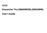Epson PowerLite Pro Z8050WNL User manual