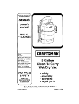 Craftsman 17925 - Clean N Carry 5 Gal. Wet-Dry VAC User manual