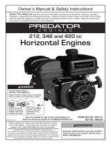Predator Engines PREDATOR 212 User manual