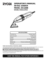 Ryobi DS11008 User manual