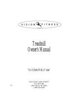 Vision Fitness T8200 User manual