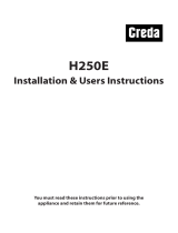Creda H250E User manual