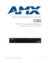 AMX CSG-580 User manual