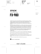 Epson FX-980 User manual