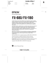 Epson FX-1180 User manual