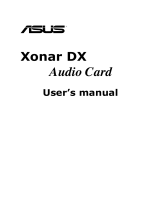 Asus XONAR DX 7 - Xonar DX Sound Card User manual