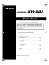 Roland SH-201 User manual