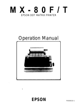 Epson M X - 8 User manual