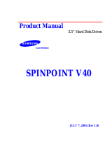 Samsung SPINPOINT V40 Series User manual