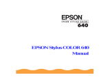 Epson Stylus Color 640 User manual
