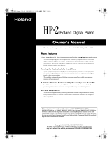 Roland HP-2 User manual