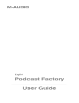 M-Audio Podcast Factory Owner's manual