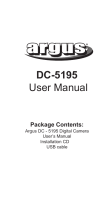Argus Camera DC-5195 User manual