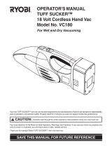 Ryobi Vacuum Cleaner VC180 User manual