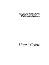 Epson powerlite 1700c multimedia projector Owner's manual