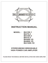 Bassworx BA150.1 User manual