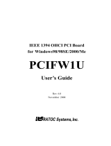 Ratoc Systems PCIFW1U Rev 6.0 User manual