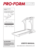 Pro-Form Proform Treadmill 585 User manual