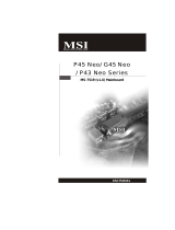 MSI P45 User manual