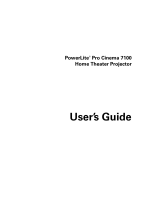 Epson PowerLite 7100 User manual