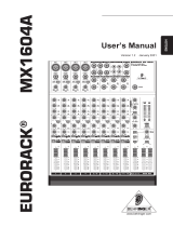 Behringer MX1604A User manual