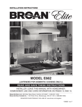 Broan E662 User manual