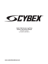 CYBEX Total Access Leg Press User manual