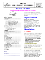 American Aldes DH-100V User manual