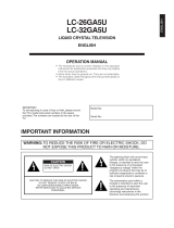 Sharp AQUOS LC-26GA5U User manual